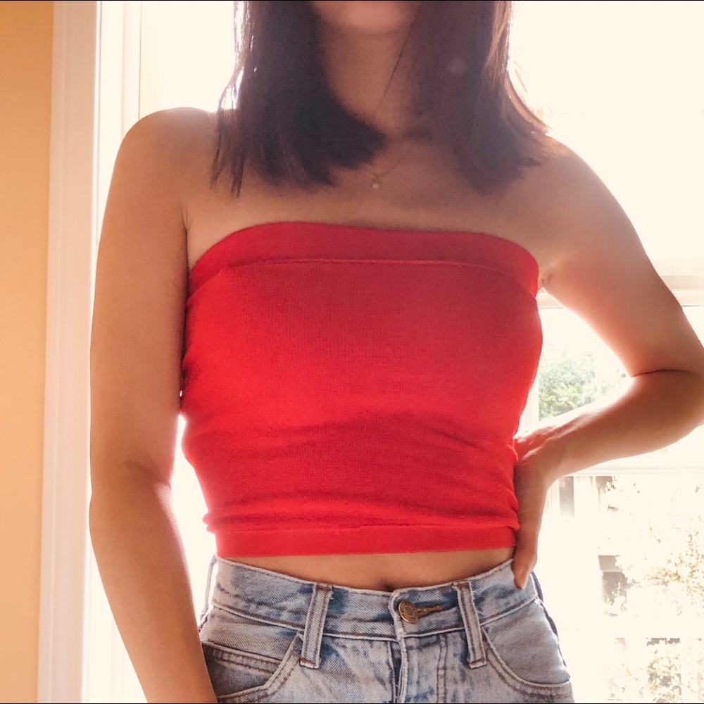Red Urban Outfitters tube top
